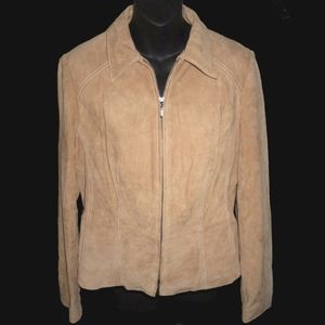 MARK EISEN SUEDE ZIPPER JACKET  XL